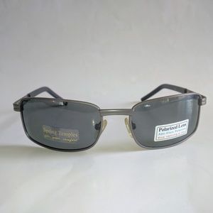 NWT Vintage 90's Rectangle Metal Sports Polarized Sunglasses (Gunmetal)